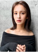 エアリーカールモテ髪オフィス美髪薄めバング長めバング大人女子