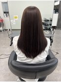 ロング　艶髪　ハイライト　ラベンダーグレージュ