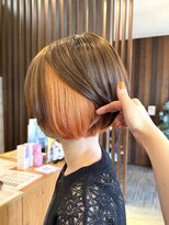 ブランシェ 小牧店(BRANCHE)&nbsp;ショートボブ×インナーオレンジカラー