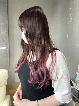 シード 成増 下赤塚店(ced.) ブリーチピンクグラデーションカラーデザインカラー下赤塚