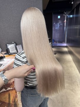 ペレ 栄店(PELE) ホワイトグレージュ/デジタルパーマ/チェリーブラウン/栄