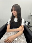 レイヤーカット_オリーブグレージュ_チョコレートブラウン