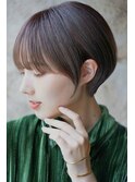 大人可愛い20代30代40代黒髪前下がりショートボブ丸みショート◎