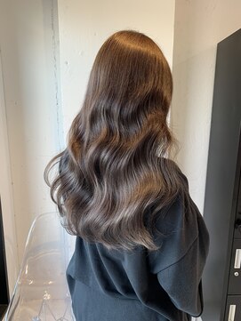 へアメイクワンプラス 四日市(HAIR MAKE ONEplus) 透明感◎冬のシールエクステで艶髪ミルクティーベージュ