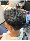 毛流れアイロンパーマ