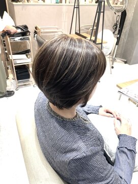 プラスパヘア(Prosper Hair) ショートボブ×白髪ぼかしハイライト