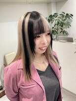 ミーム 原宿 表参道(meme)&nbsp;◎ブロンドハイトーンデザインカラーアンブレラカラー金髪