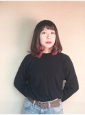 インナーカラーのゆる巻き
