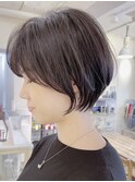 小顔 丸みショートボブ 20代30代40代 髪質改善　表参道