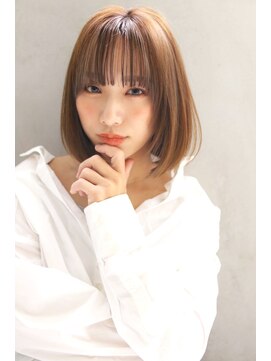 ラエティス(Laetus) 人気の柔らか縮毛矯正×小顔ボブ/シースルーバング/髪質改善