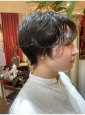 ショートでパーマ/