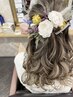 人気爆発☆結婚式に!ハーフアップ、シニヨンヘアセット☆¥3800