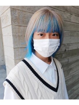 パープル(purple) インナーアクアブルー