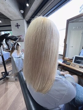 ビス ヘア アンド ビューティー 西新井店(Vis Hair＆Beauty) 透明感カラー★ダブルカラーブリーチホワイトベージュ