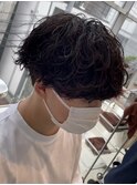 波巻きパーマメンズパーマメンズヘアツーブロックツイストパーマ