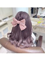 ネクストハラジュク(NEXT HARAJUKU)&nbsp;ブリーチ2回！ホワイトに色落ちするラベンダーカラー