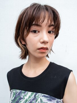 サロン ド ウィズ 西船橋店(Salon de With) 大人ウルフスタイル/インナーカラー/ブラウン◎30代40代50代