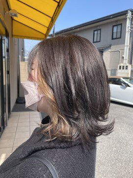 グラム 岡崎北店(gram) インナーカラー　ベージュ