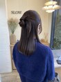 スロー(SLOW) お出掛け前のヘアアレンジ、セットもご相談ください！