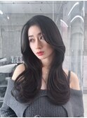 イメチェン上質な黒髪ヘア☆顔まわりのレイヤーカットでくびれ♪