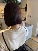 sae【ぱつっとボブ×ピンクボルドー】