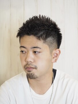 ヨシザワインク プレミアム 横浜 桜木町店(YOSHIZAWA Inc. PREMIUM) メンズツーブロックアップバングソフトモヒカン刈り上げ