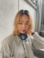 エンドリンク(endlink) ホワイトブロンドミディアムヘア似合わせウルフカット