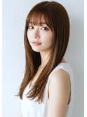 セミロング×艶髪ストレート
