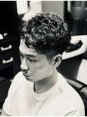 Barber Cut +ナチュラルカール(ロッドパーマ)