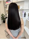 韓国 くびれロング レイヤー ワンホンヘア 小顔前髪