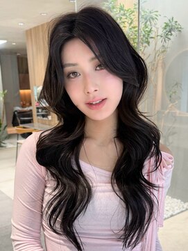 ミンクス 原宿店(MINX) ロングレイヤー黒髪オリーブグレー暗めカラーココアベージュ