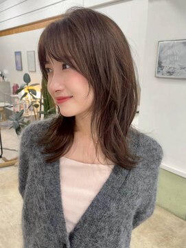 ポーチバイハニー オモテサンドウ(PORCH by HONEY omotesando) ミディアムレイヤーカット/ハッシュカット/ココアグレージュ3