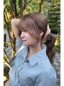 ランズ(LANDS) グレージュ レイヤーカット【韓国ヘア大阪梅田】