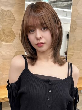 アビー(ABBEY3) 顔まわり顔周り前髪カットミディアムレイヤーロングレイヤー