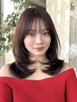 ロビー 表参道(ROBBY)&nbsp;ペタッと解消レイヤーカット/大人ロングヘア/小顔前髪・顔まわり