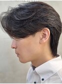 センターパートウルフショートネープ襟足あり
