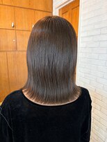 クラップス 綱島店(CLAPS)&nbsp;オリーブベージュ/切りっぱなし/外ハネボブ/20代/30代/40代
