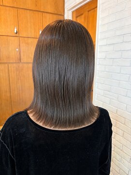 クラップス 綱島店(CLAPS) オリーブベージュ/切りっぱなし/外ハネボブ/20代/30代/40代