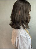 [kichi.] くすみベージュ×ウェーブミディ