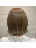 切りっぱなしボブ × ベージュカラー＠30代40代50代60代