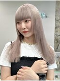 ミルクティーベージュダブルカラーインナーカラーハイライト