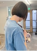 ベージュカラー伸ばしかけボブ＊透明感カラーミニボブ/明大前