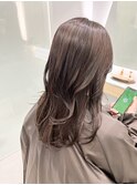 イメチェンホワイトブロンド外ハネボブ美髪ワイドバング韓国黒髪