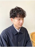 爽やかメンズ☆無造作ツーブロックマッシュナチュラル黒髪