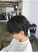 シャドウパーマスパイラルパーマ波巻きスパイラルメンズパーマ