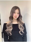 バレイヤージュ風エクステ