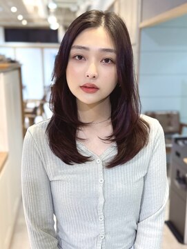 プラグ バイ ネオリーブ(plug by neolive) チェリーブラウン×髪質改善[髪質改善/縮毛矯正/韓国]