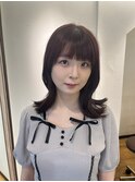 くびれヘア×暖色カラー