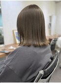 ＊肩ライン外ハネ結べるボブくすみベージュ＊
