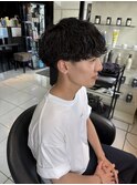 波巻きパーマ 波巻きスパイラルパーマ メンズパーマ 眉毛 海老名